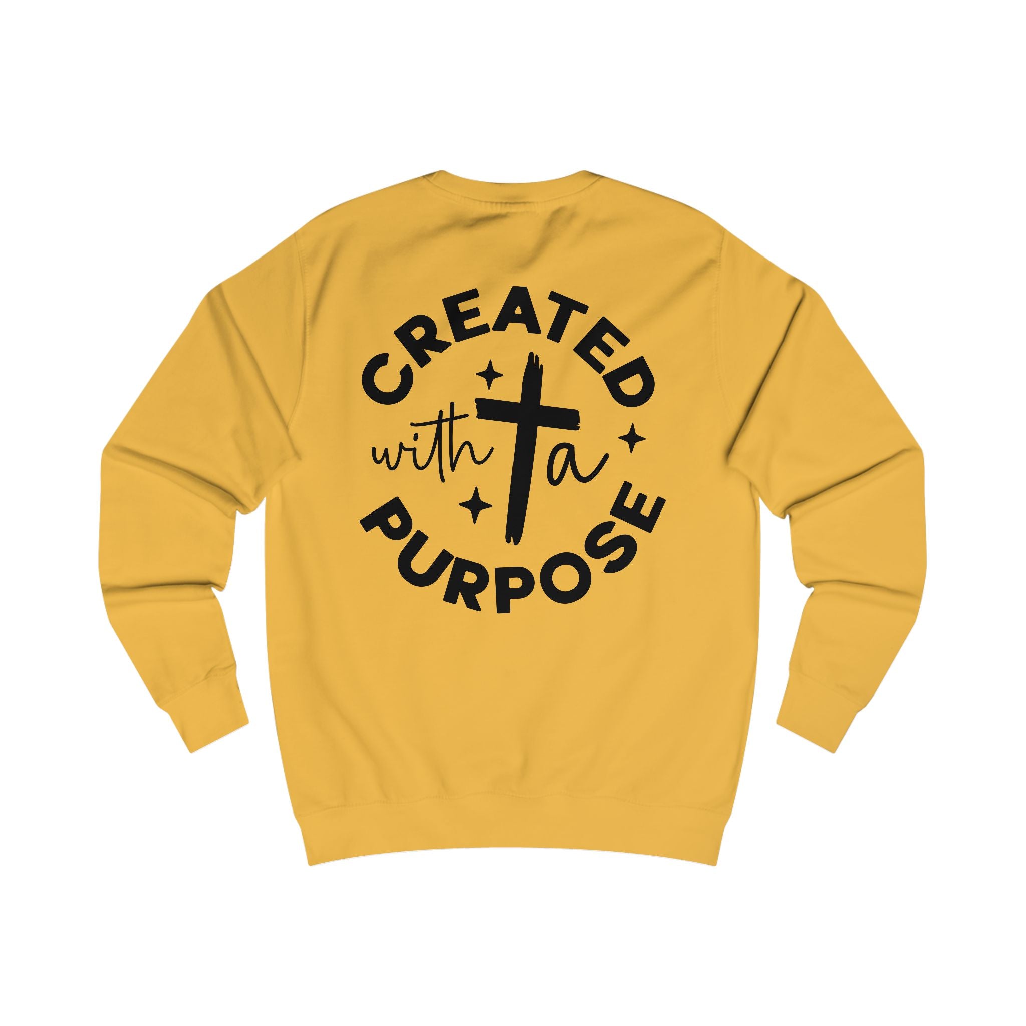 Created with a Purpose Men's Sweatshirt Self Motivation Athletic Workout