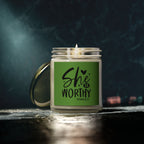 Aromatic She's Worthy Scented Candle Relaxing Wax Unscented and ScentedFumes