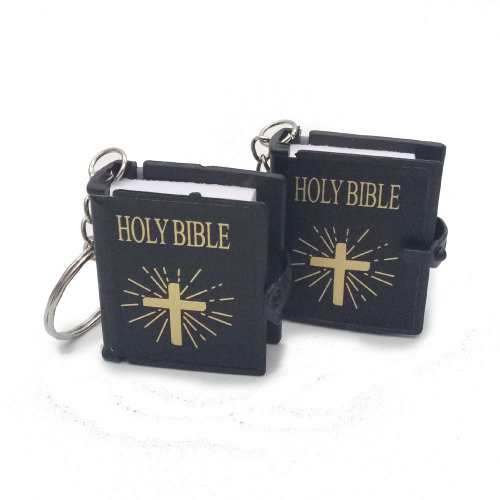 Mini English HOLY BIBLE Keychain - Readable Bible Book Key Ring | ST VON'S FLAIR