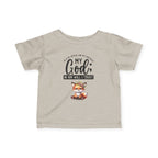 Infant Tee — "My God; In Him Will I Trust" Cute Fox Christian Baby Shirt