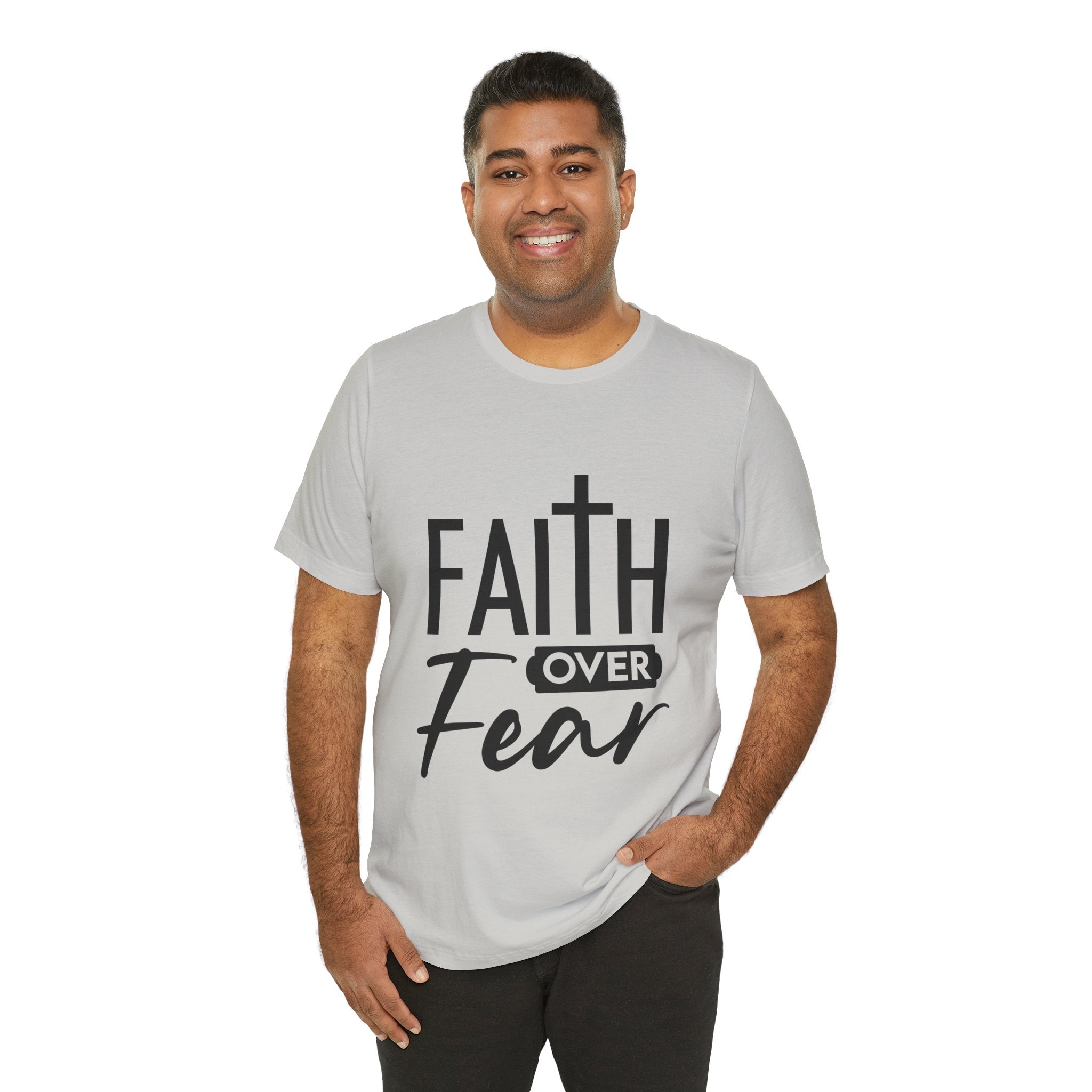 Faith over Fear Unisex Jersey Short Sleeve Tee
