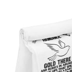 Lunch Bag — Dove & Proverbs 20:15 Inspirational Scripture Insulated Tote