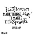 Biblical Faith Makes Things Possible Christian Decal Luke 1:37