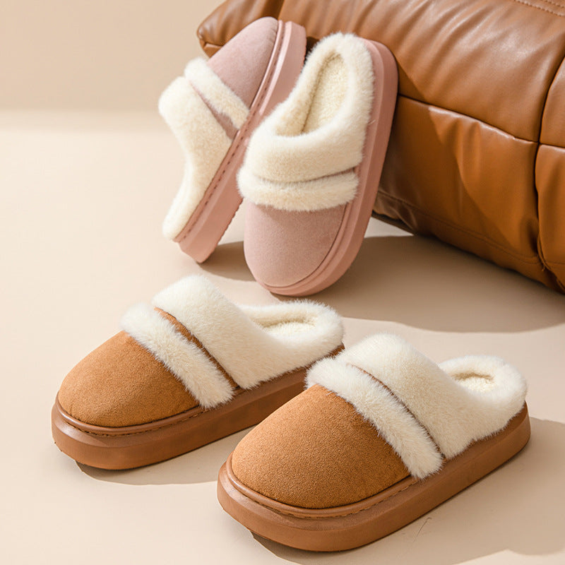 Warm Cotton Slippers for Women - Non-Slip Suede Winter House Shoes | ST. VON'S FLAIR