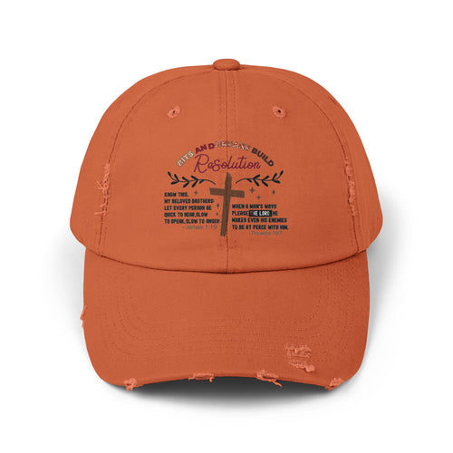 Biblical Hat James 1:19 | Resolution-Inspired Unisex Cotton Distressed Cap | ST. VON'S FLAIR