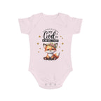 Toddler 1 Piece My God Baby Bodysuit - Trust in Him - Cute Fox Designed Onesies