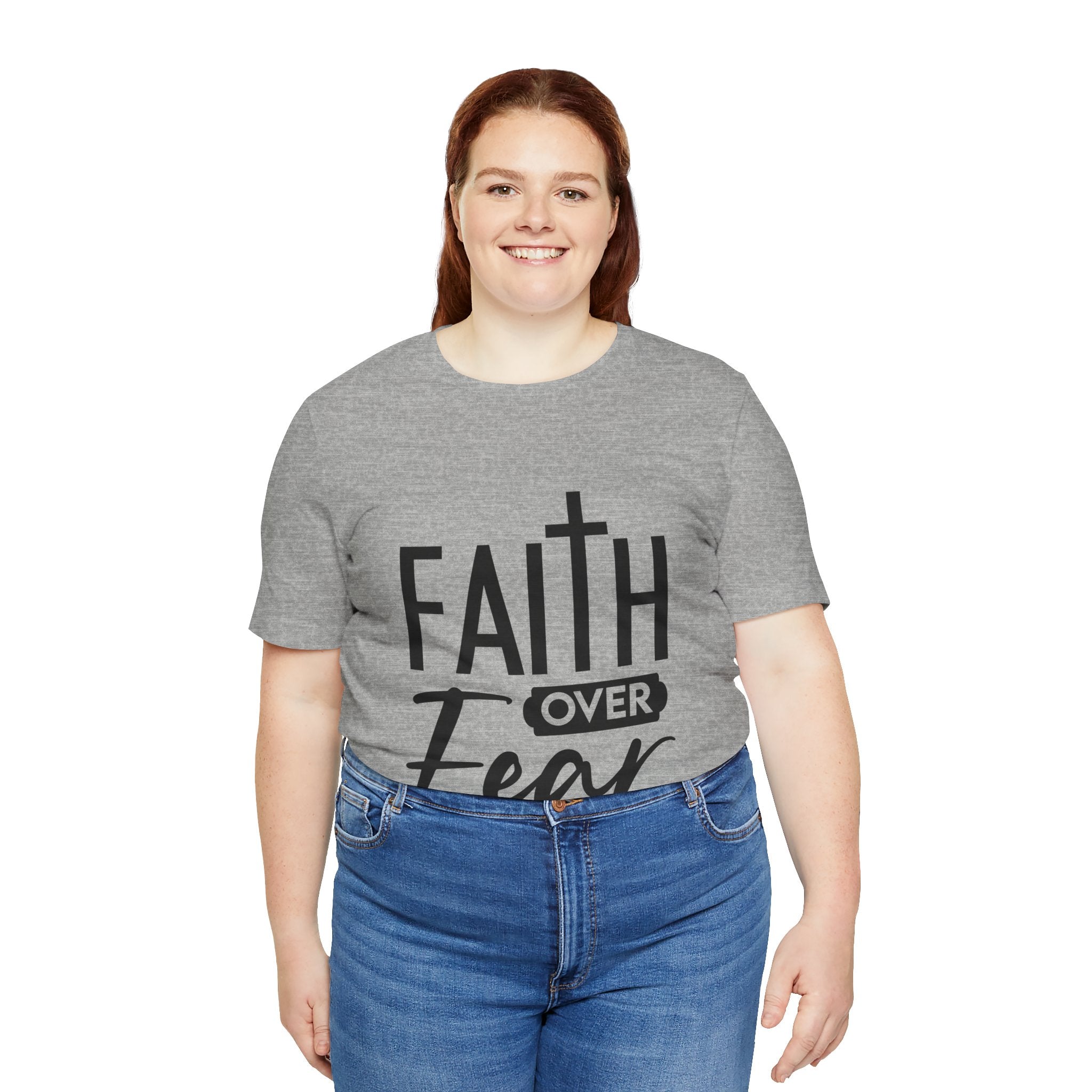 Faith over Fear Unisex Jersey Short Sleeve Tee
