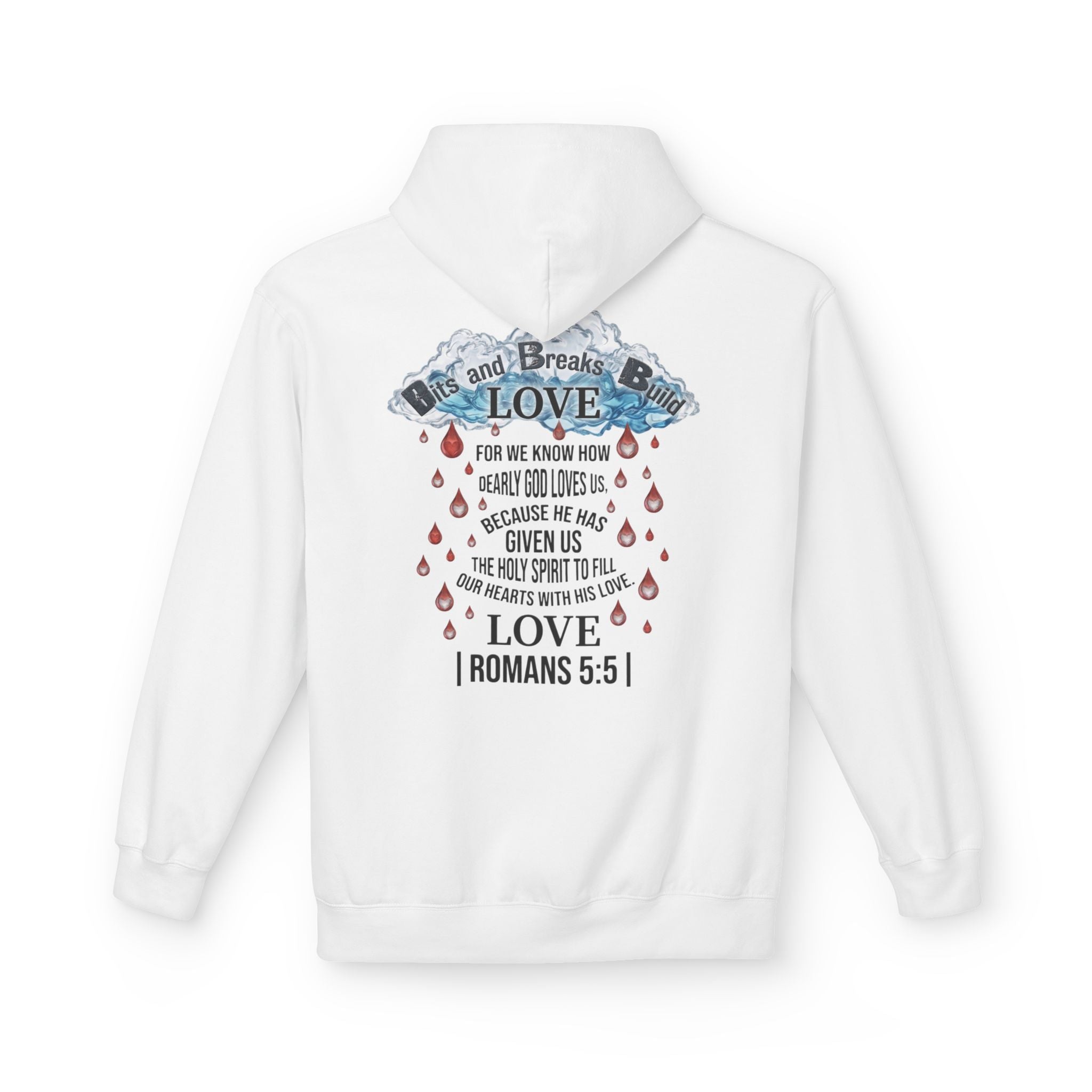 Romans 5:5 Raindrops of Love Hoodie | Christian Scripture Sweatshirt | ST. VON'S FLAIR