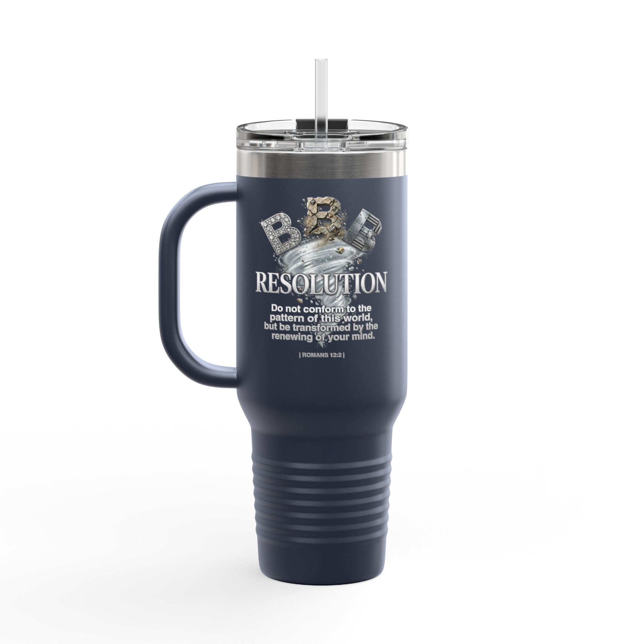 Romans 12:2 Christian Insulated Travel Mug | 40oz Faith Tumbler | ST. VON'S FLAIR