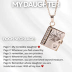 Book Pendant With Words Can Be Opened Love Book Titanium Steel Necklace