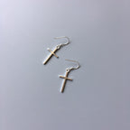 Faith Cross Dang Drop Simple Christian Cross Hook Earring