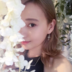 Faith Cross Dang Drop Simple Christian Cross Hook Earring