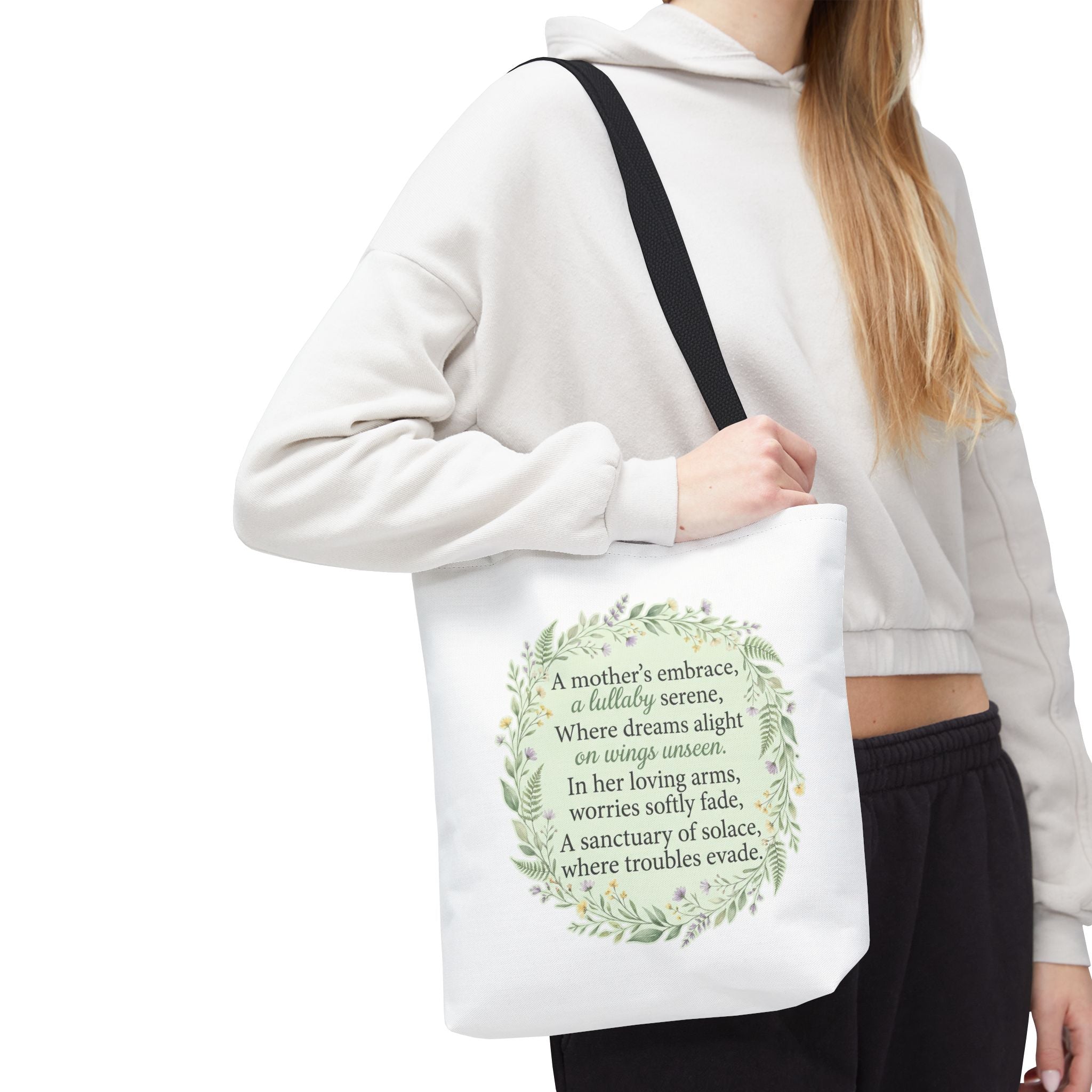 "A Lullaby on Wings Unseen" Tote Bag | ST. VON'S Poetic Lines