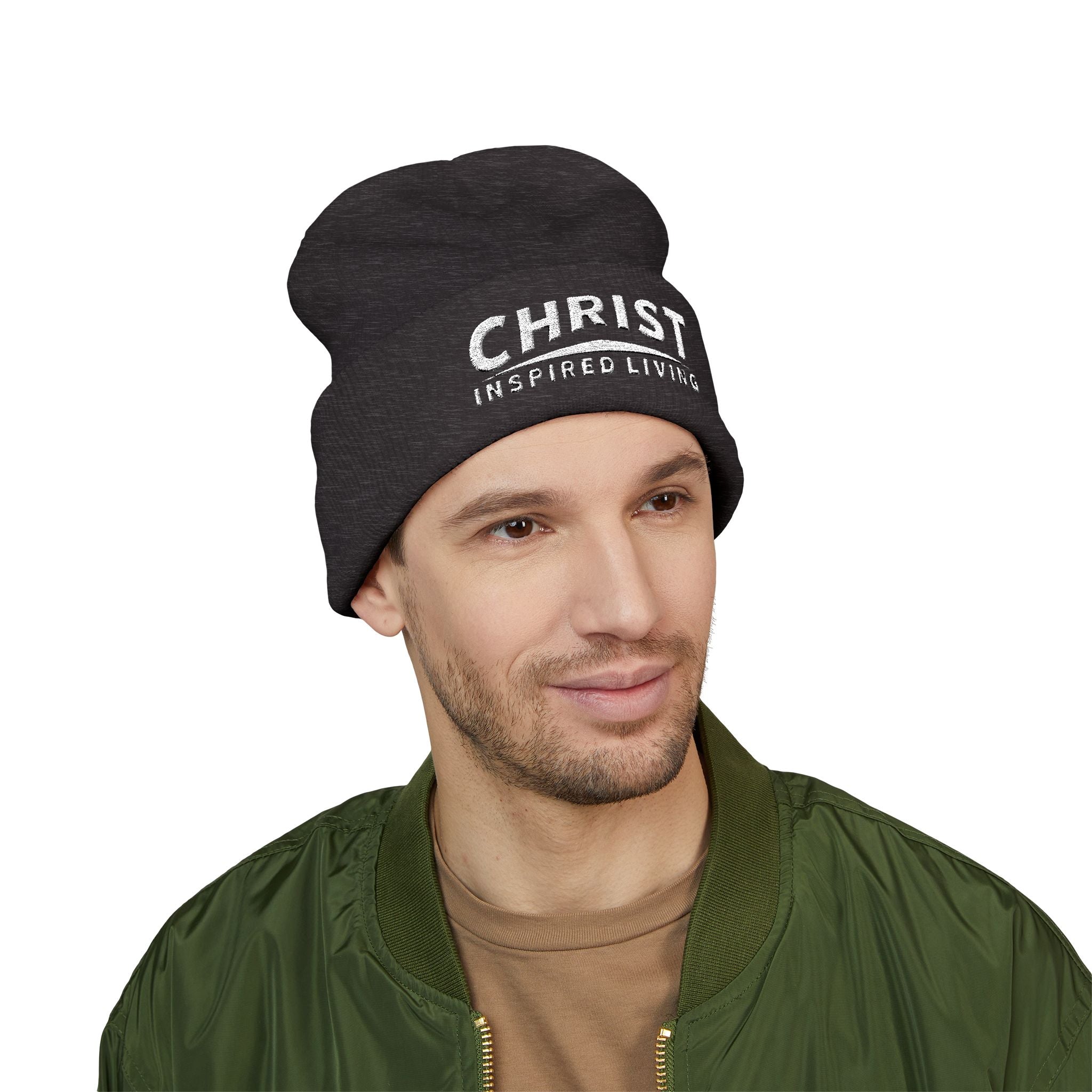 Christ Inspired Living Embroidered Cuffed Beanie