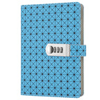 Stripped with Dots Leather Bound Diary Business Code Book Journal