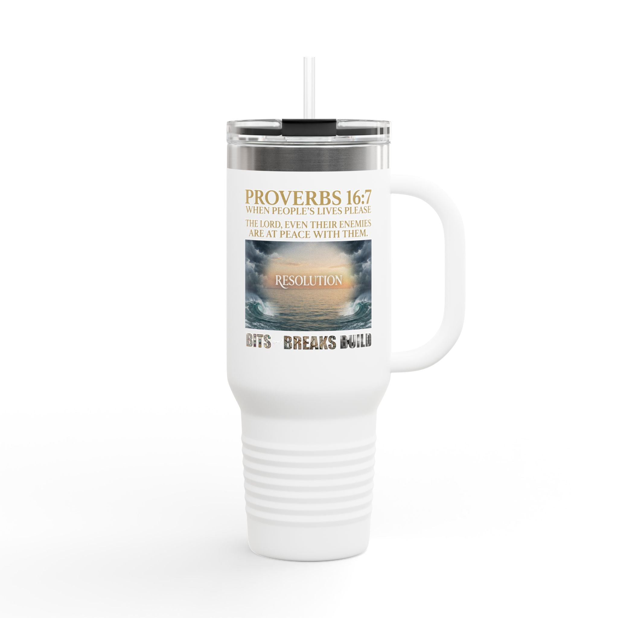 Motivation Insulated Travel Mug — 40oz Proverbs Quote Tumbler | ST. VON'S FLAIR