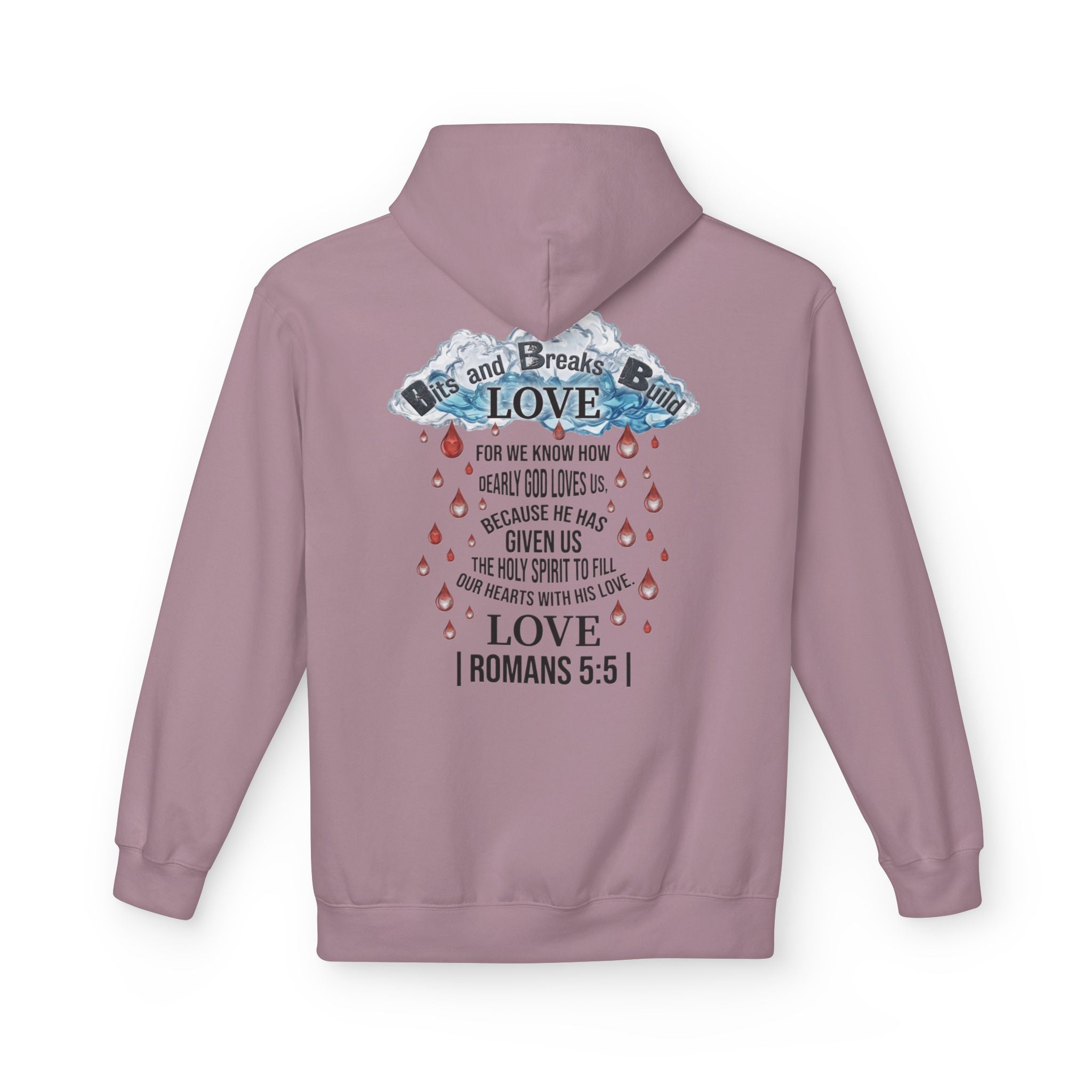 Romans 5:5 Raindrops of Love Hoodie | Christian Scripture Sweatshirt | ST. VON'S FLAIR