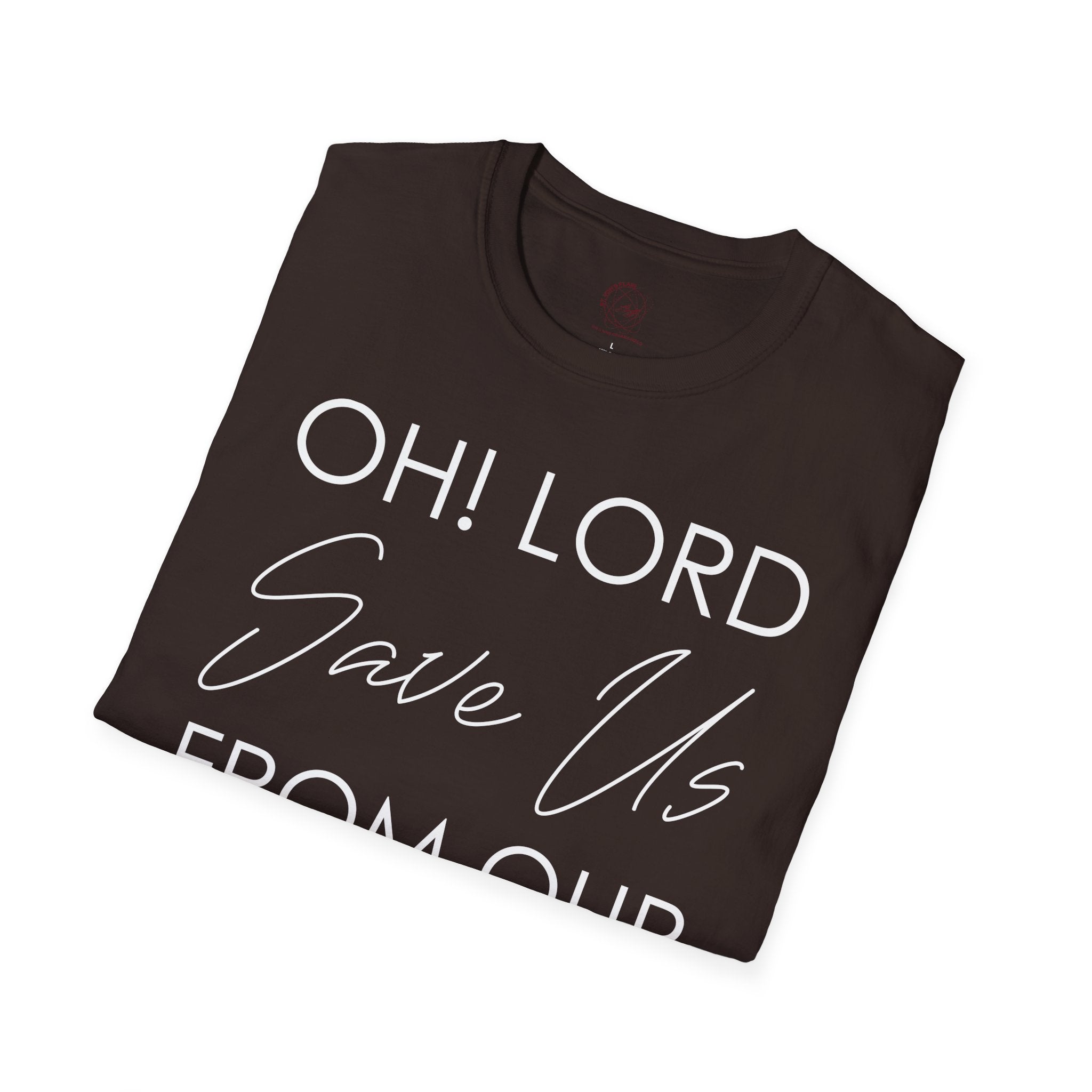 Christian Graphic T-Shirt — "Oh! Lord Save Us From Our Sins" Inspirational Faith Tee