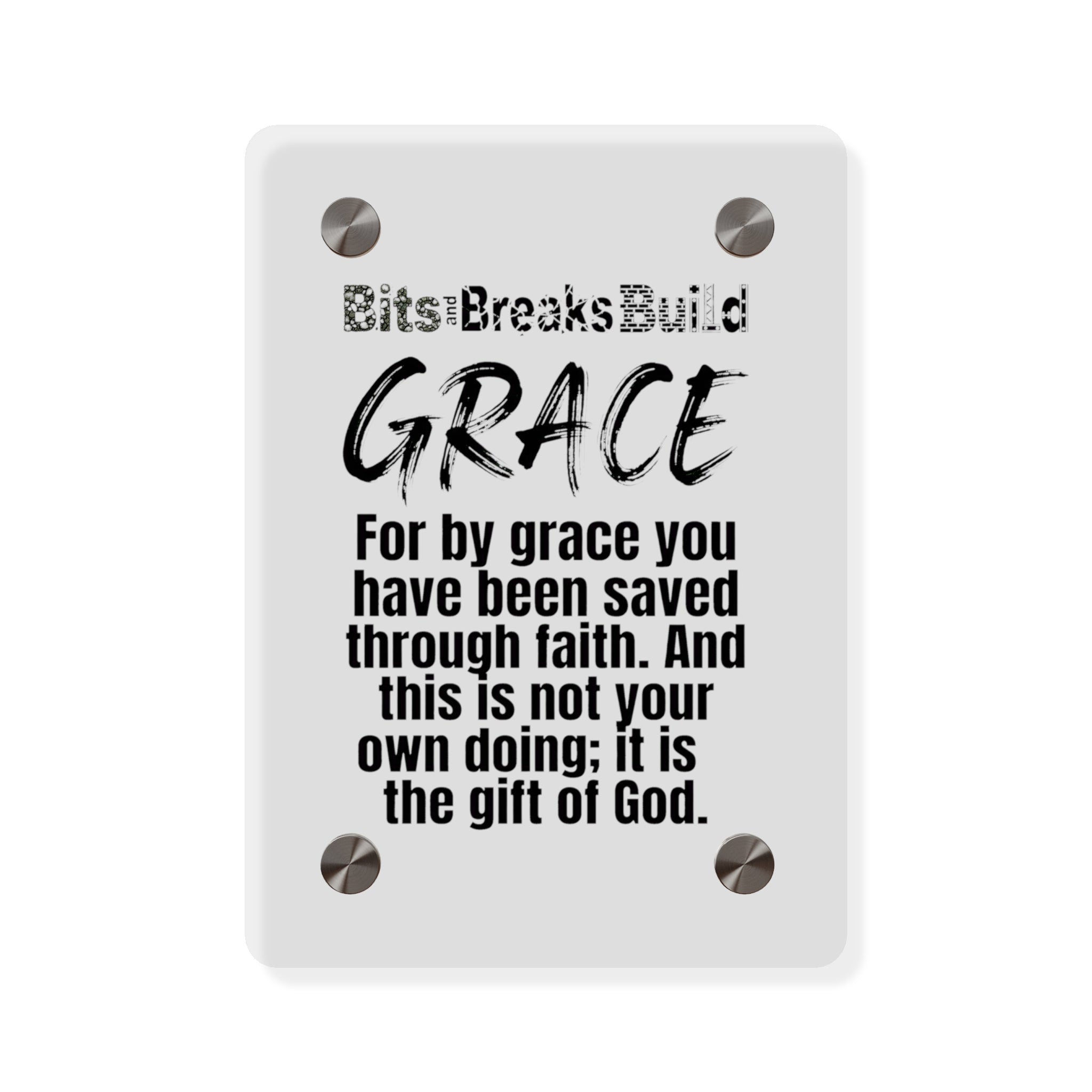 Faith Ephesians 2:8-9 Acrylic Wall Art Panels | Christian Home Decor & Office Inspiration | ST. VON'S FLAIR