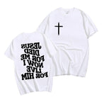 Men's Aesthetic Christian T Shirt Jesus Bible Verse Strength