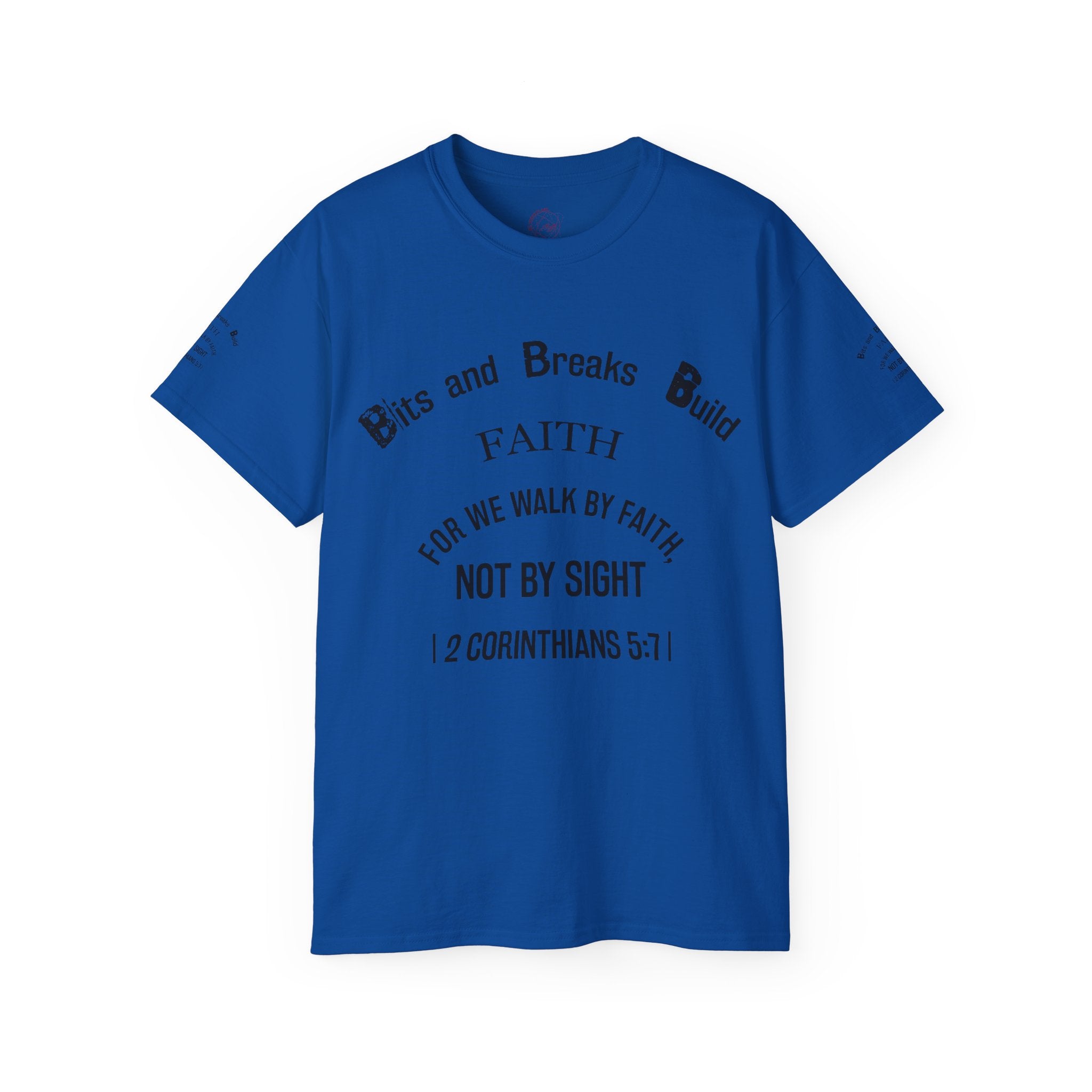 Faith Bits and Breaks Build Comfort T-Shirt Unisex Ultra Cotton Tee Light Weight Curved Collar