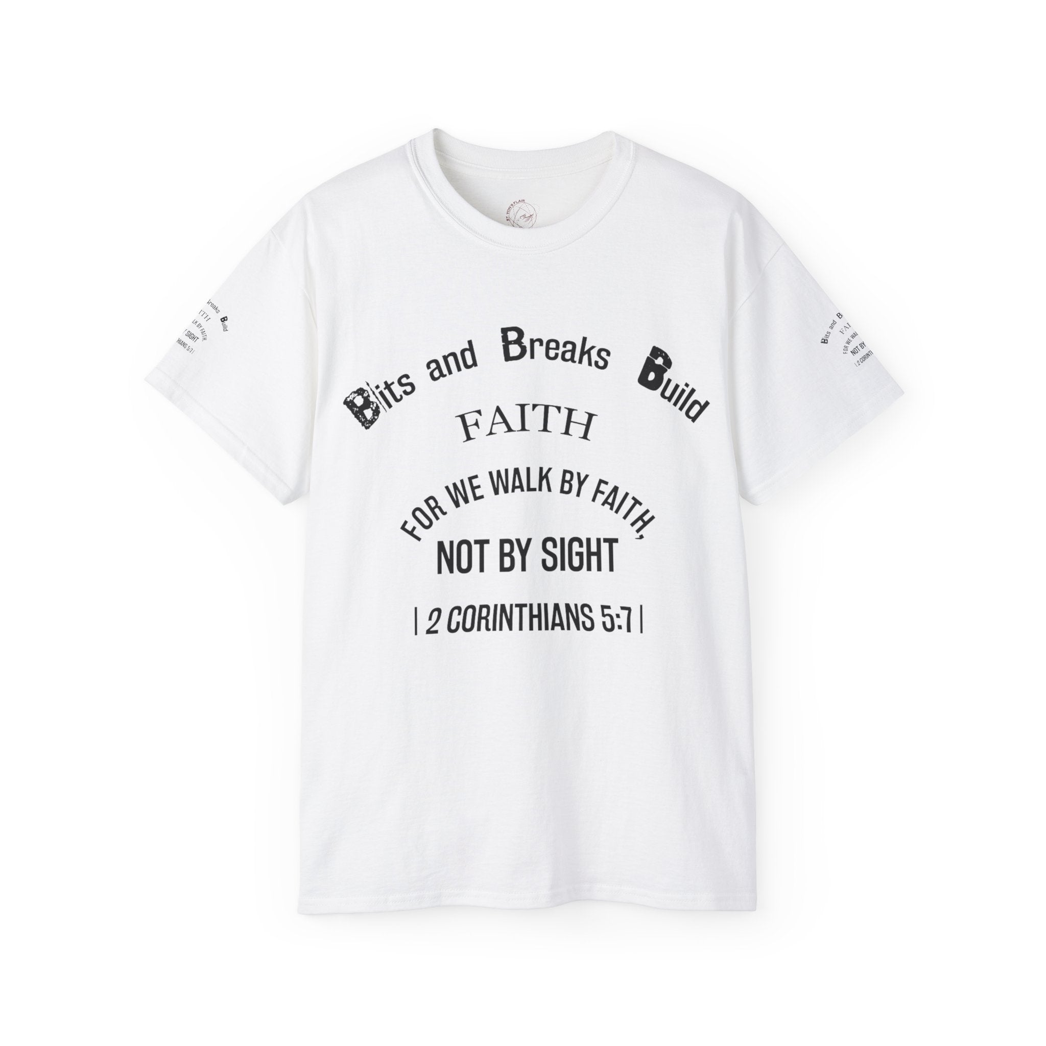 Faith Bits and Breaks Build Comfort T-Shirt Unisex Ultra Cotton Tee Light Weight Curved Collar