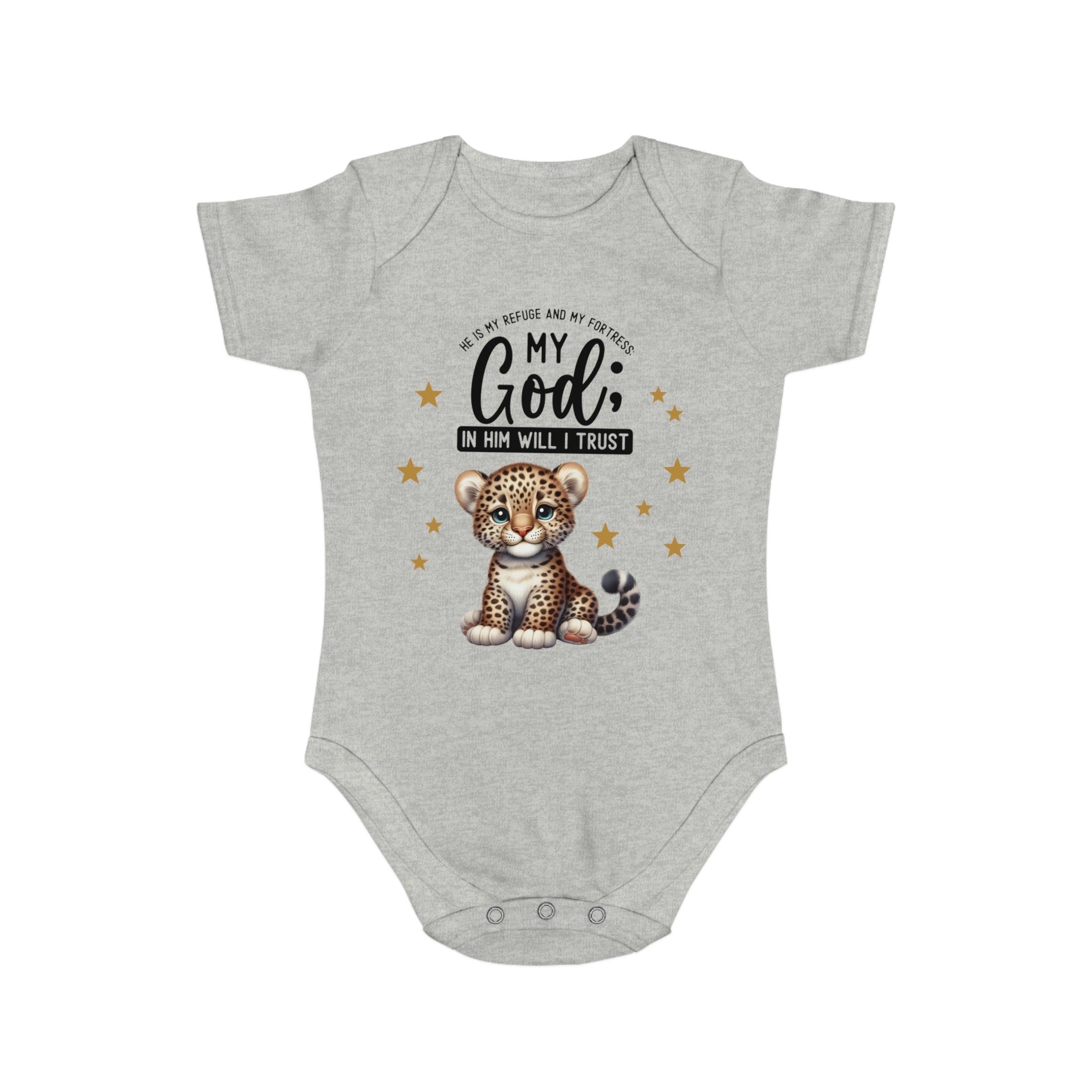 My God Baby Bodysuit - Trust in Him - Cute Tiger Designed Onesies