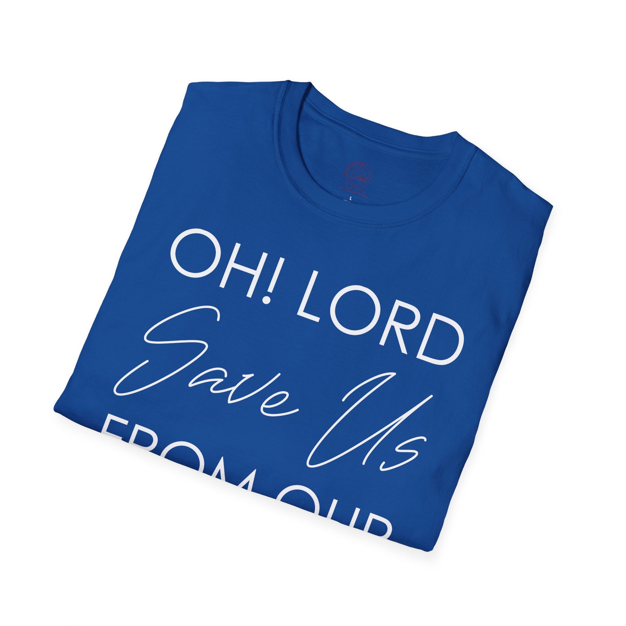 Christian Graphic T-Shirt — "Oh! Lord Save Us From Our Sins" Inspirational Faith Tee