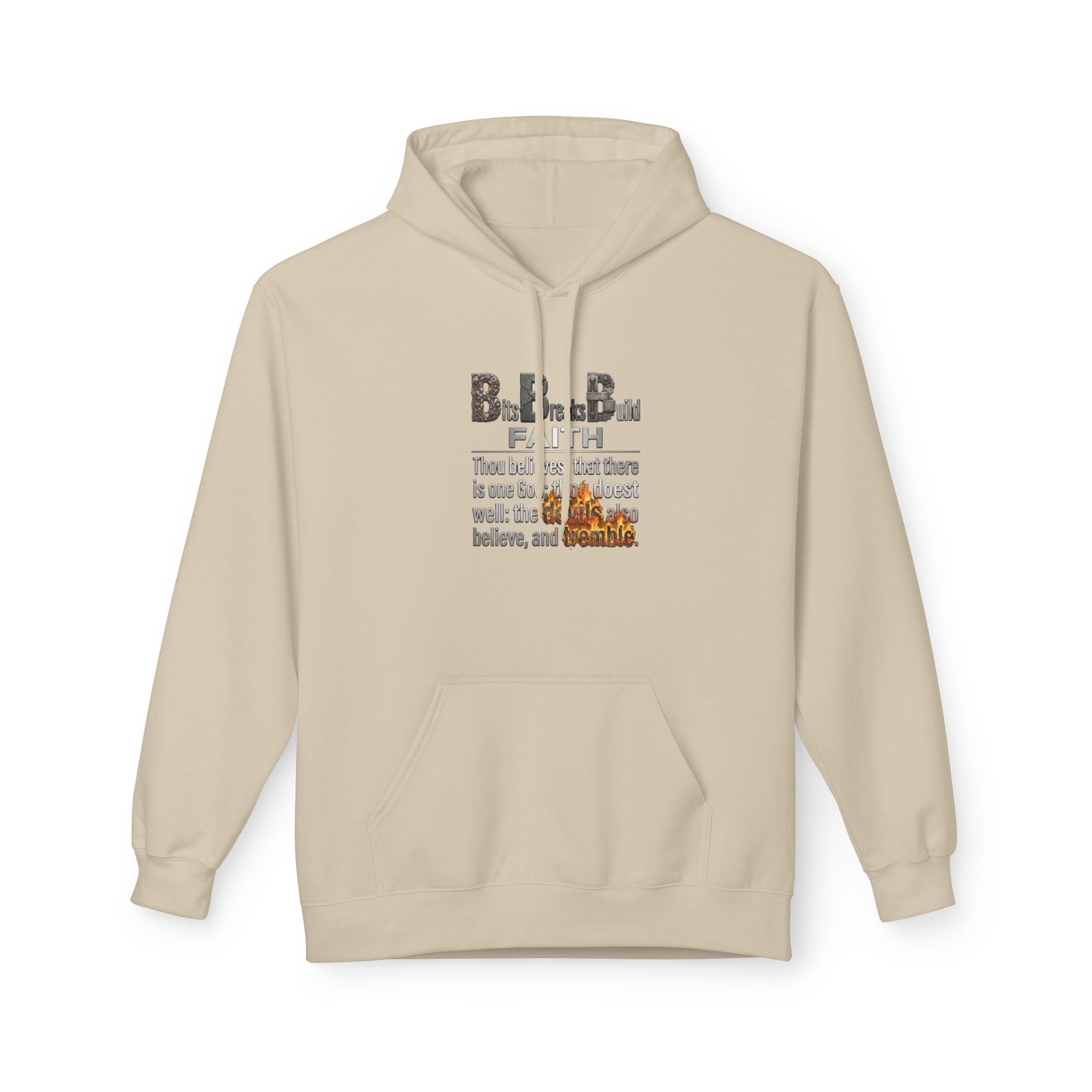 Faith Hoodie | James 2:19 "Thou Believest" Christian Scripture Pullover | ST. VON'S FLAIR