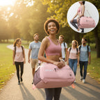 Luggage Bag Oxford Gym Bag with Shoe Compartment - Waterproof Handbag Travel Duffel Bag | ST. VON'S FLAIR