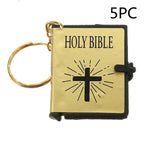 Mini English HOLY BIBLE Keychain - Readable Bible Book Key Ring | ST VON'S FLAIR