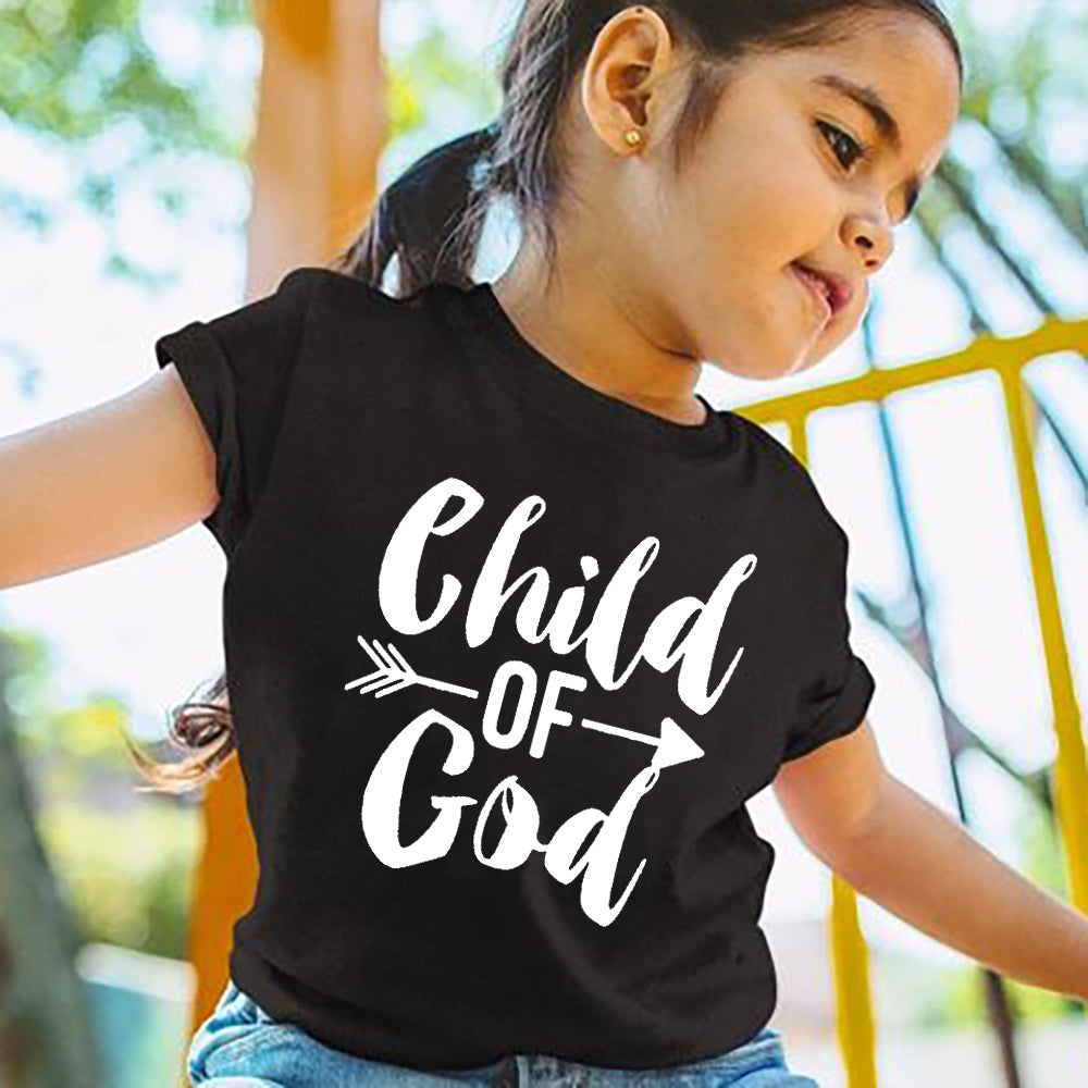 Kids' Child of God T-Shirt Faith Shirt Christian Short Sleeve