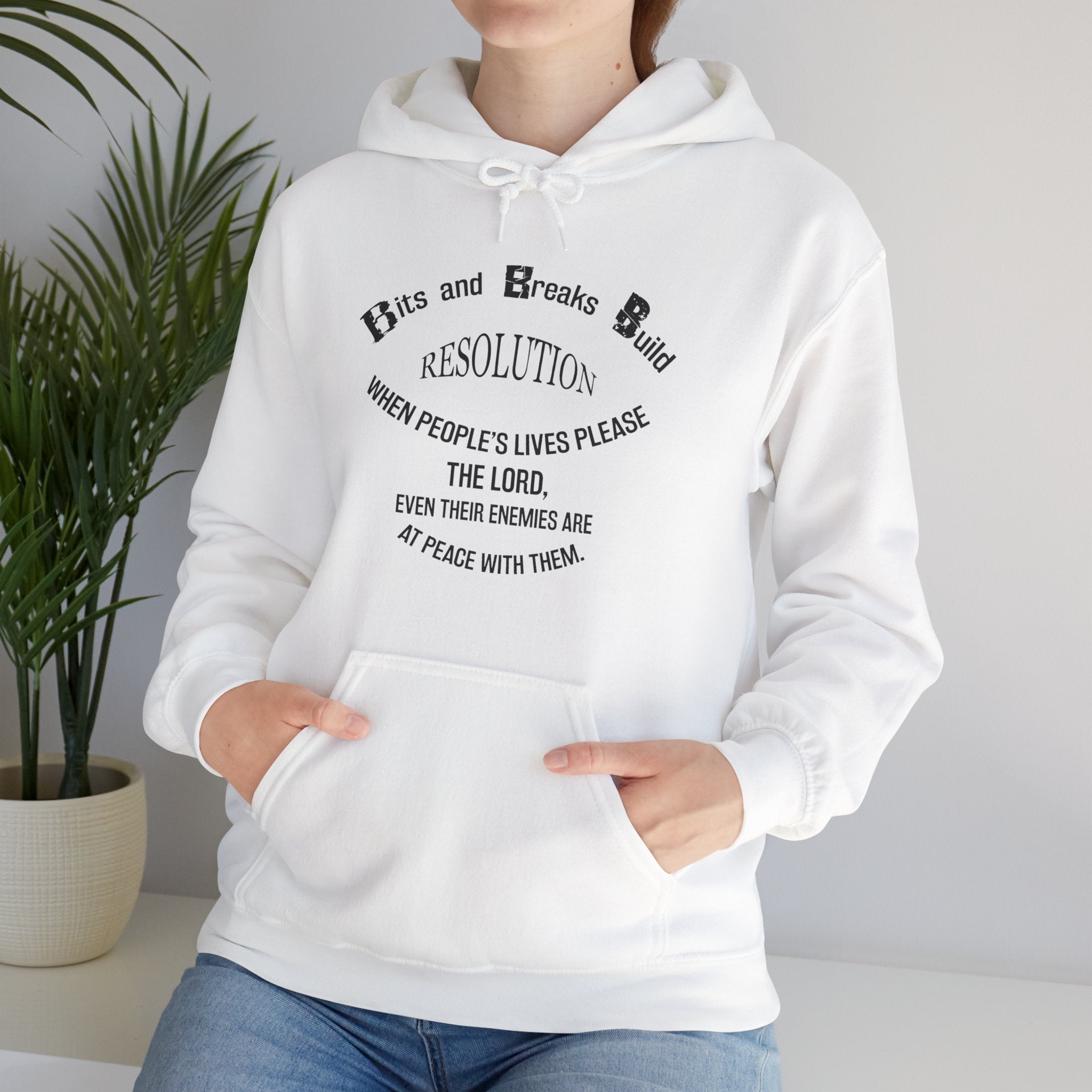 Biblical Quote Unisex Heavy Blend™ Hooded Sweatshirt Peaceful Resolution