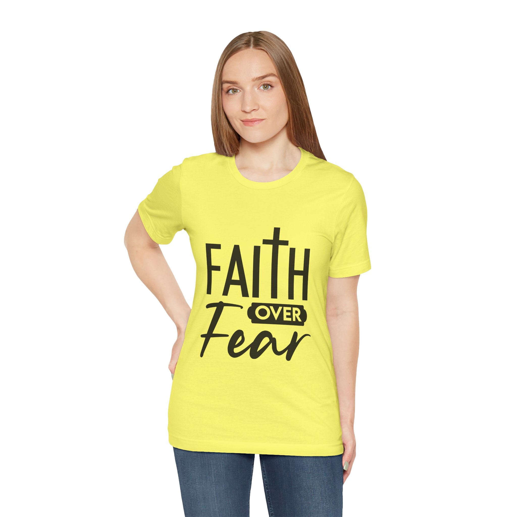Faith over Fear Unisex Jersey Short Sleeve Tee