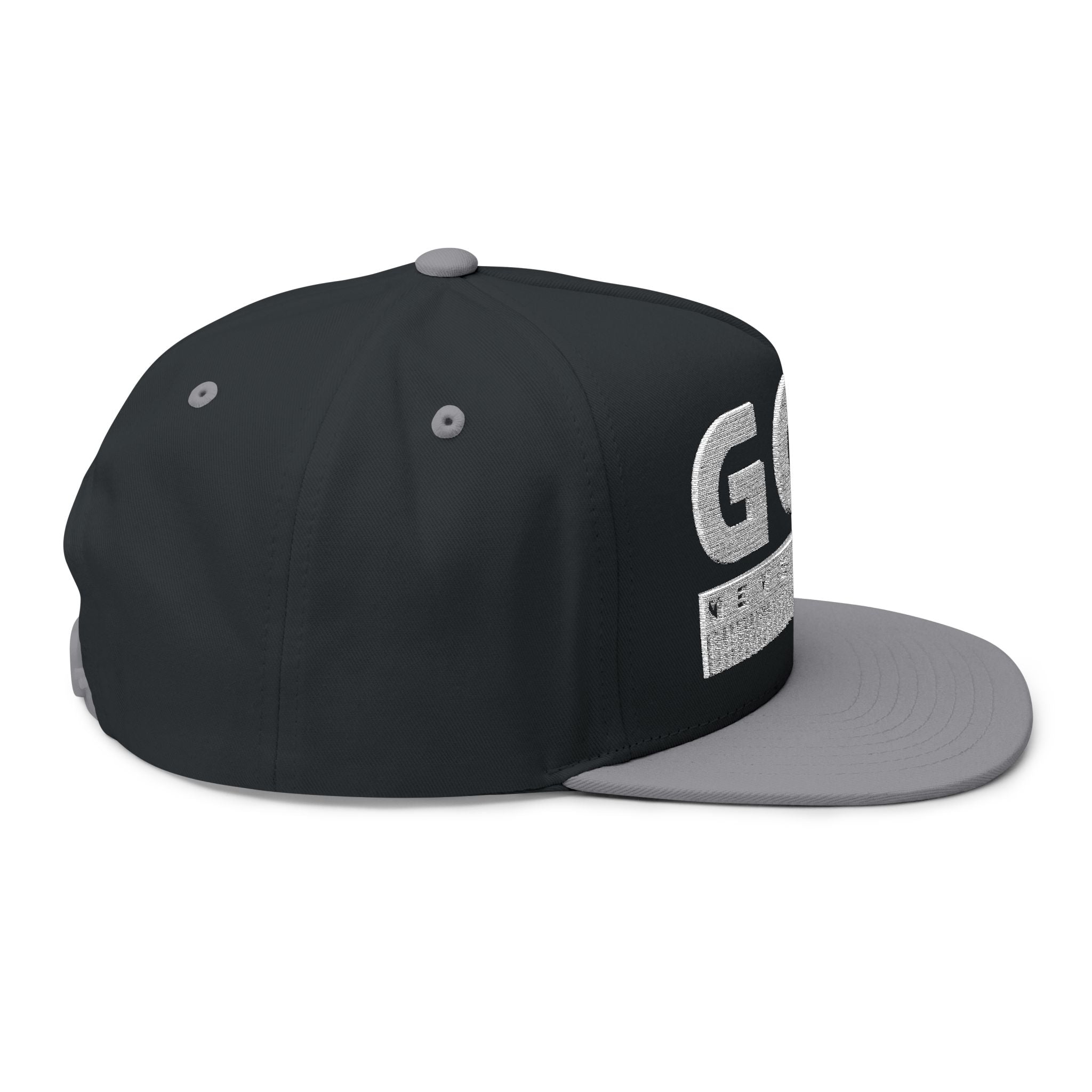 God Never Fails Embroidered Snapback Hat | Joshua 21:45 Faith Flat Bill Cap | ST. VON'S FLAIR