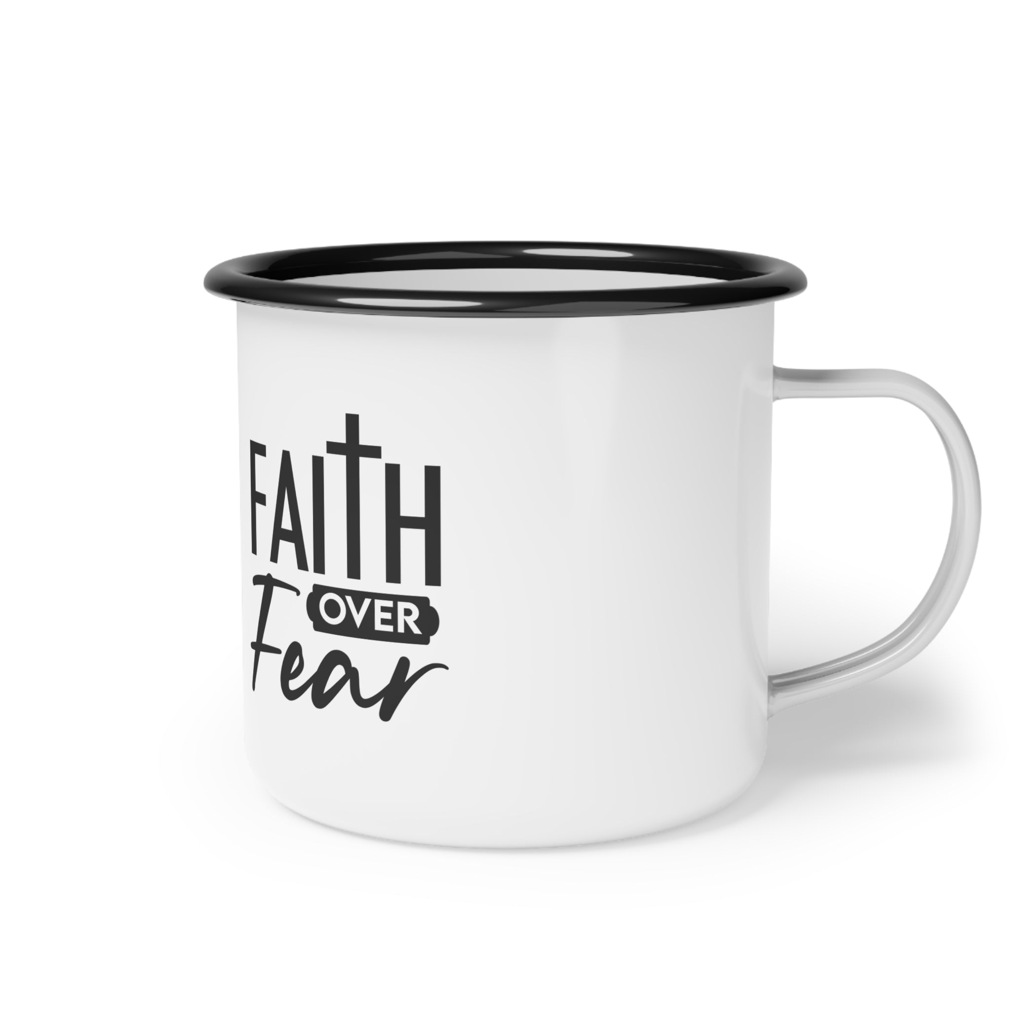 Inspirational Enamel Camp Cup Faithful Gifts, Motivational Mug, Outdoor Adventure, Camping Essential, Christian Decor