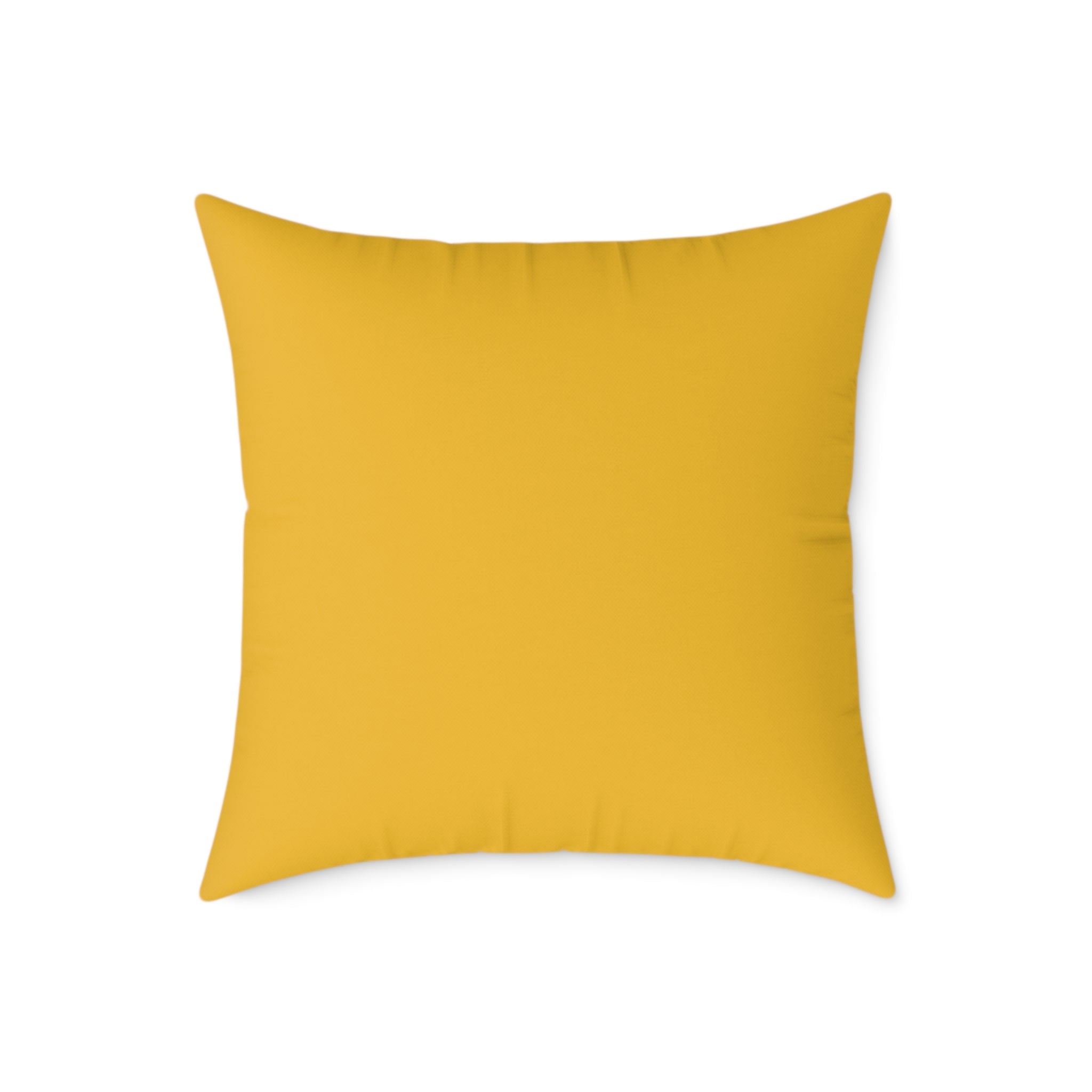 Christian Cross Scripture Yellow Throw Pillow — 2 Corinthians 5:7 & Luke 18:27