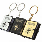 Mini English HOLY BIBLE Keychain - Readable Bible Book Key Ring | ST VON'S FLAIR