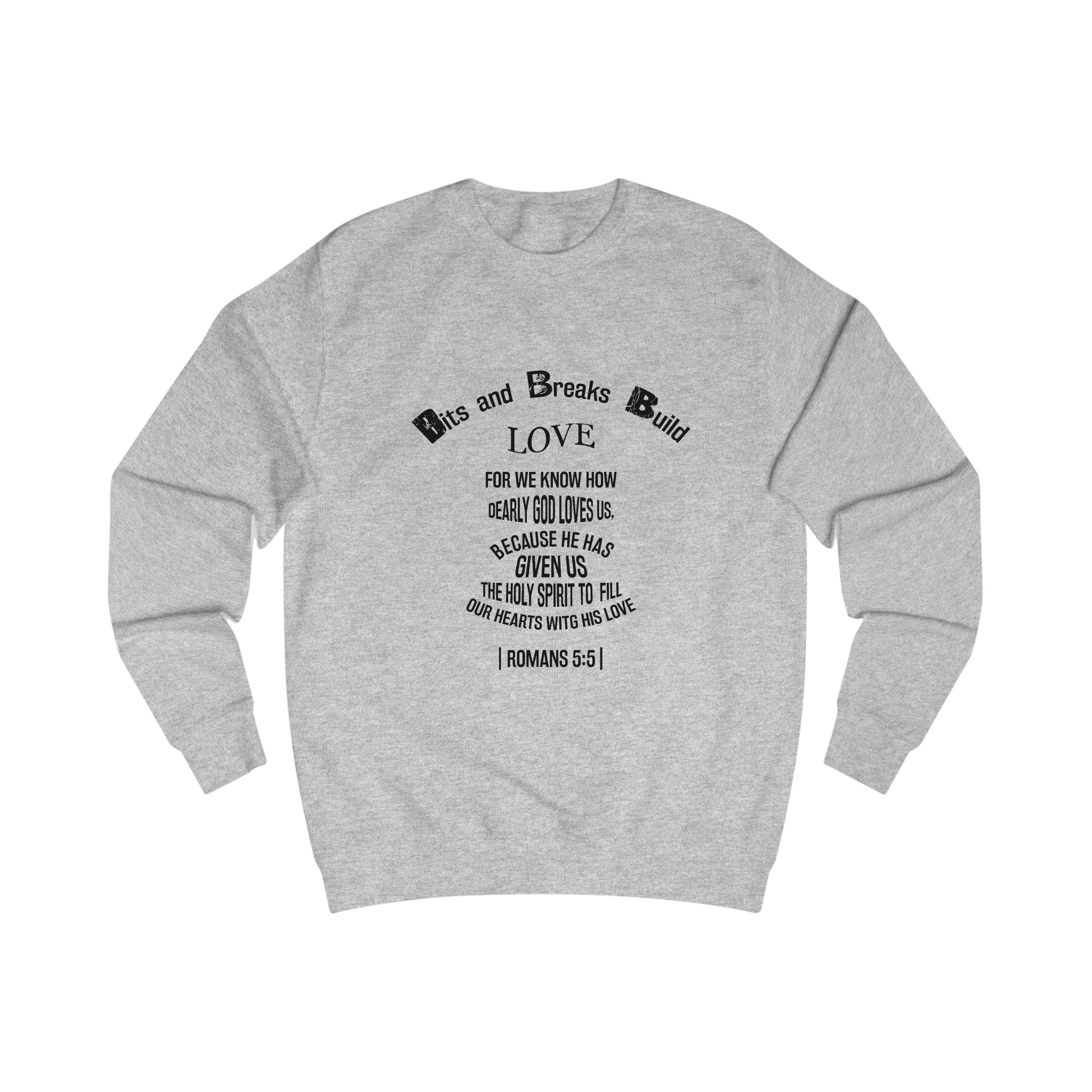 Spiritual Devotion Romans 5:5 Love Men's Sweatshirt Long Sleeves