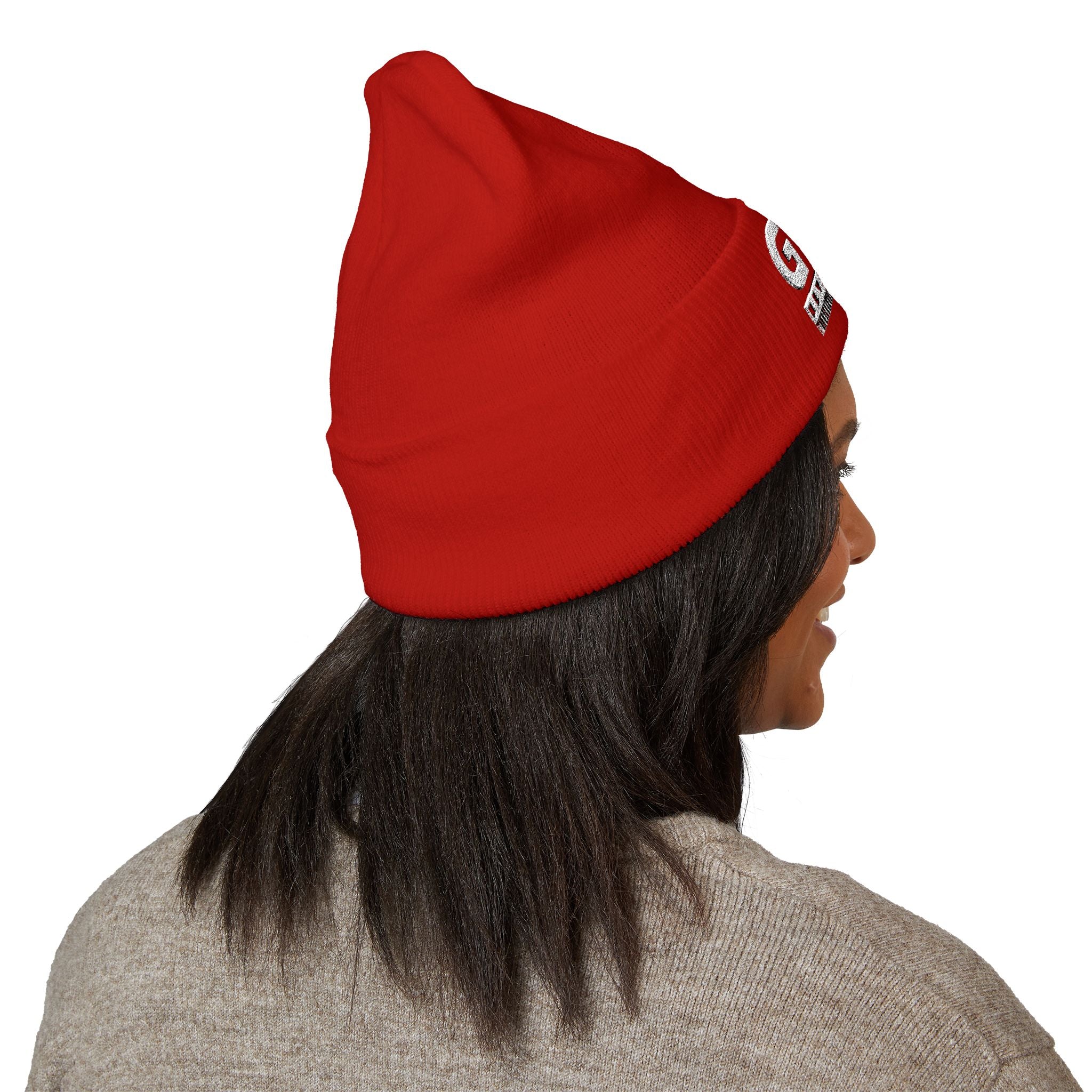 SEO Title: God Never Fails Embroidered Cuffed Beanie | Joshua 21:45 Faith Hat | ST. VON'S FLAIR