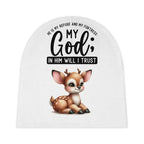 Little Fawn Baby Beanie Winter Ski Hat Knitted Unisex Cuffed Covering for Infants