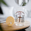 1 Corinthians 13 Inspiring Sipper Glass Cup — 16oz Ice Coffee Glass with Straw & Lid | ST. VON'S FLAIR
