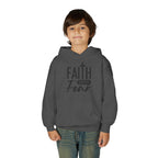Youth Faith Over Fear Hoodie Kangaroo Pouch Active Wear