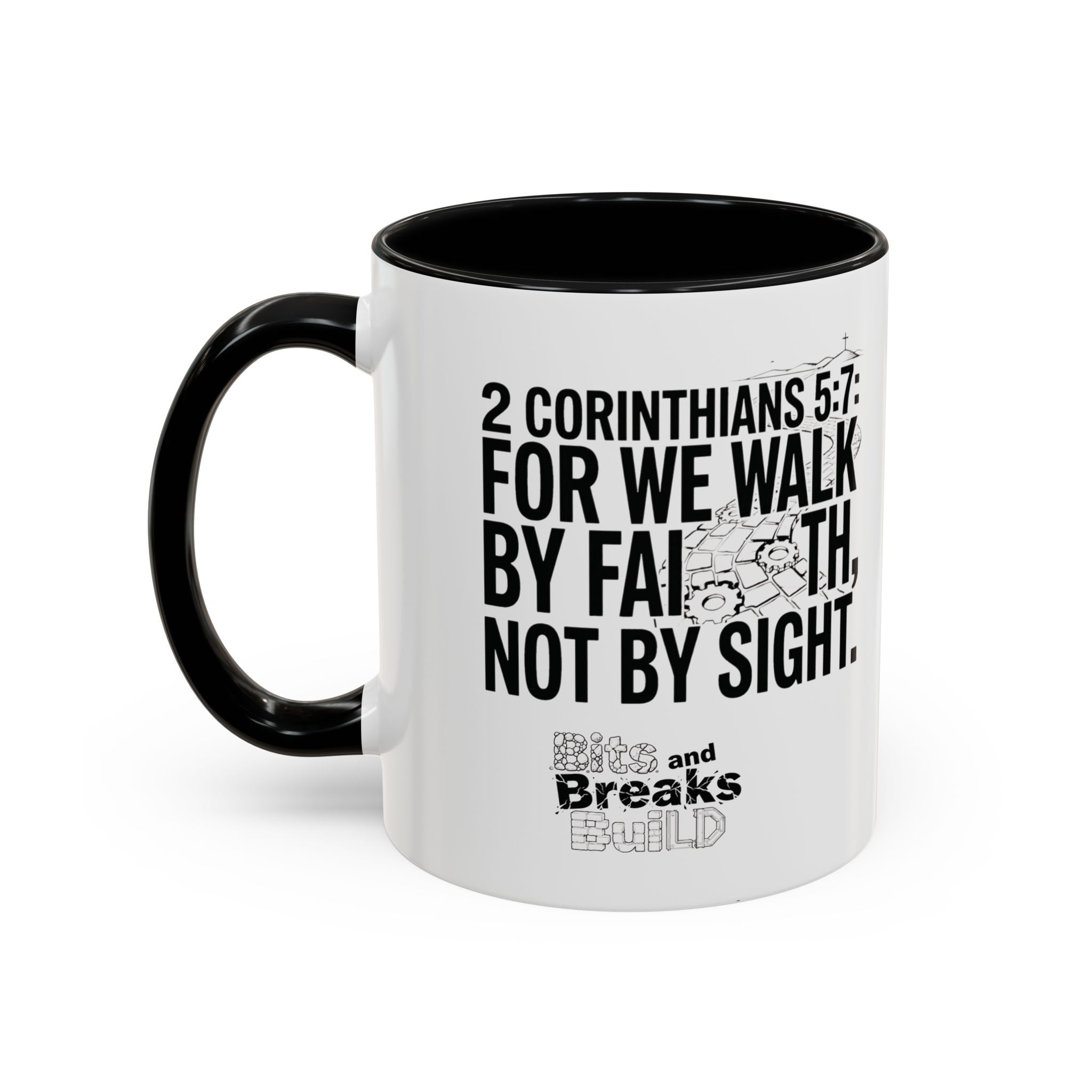 Walk by Faith | 2 Corinthians 5:7 Accent Coffee Mug 11oz | ST. VON'S FLAIR