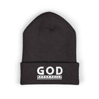 SEO Title: God Never Fails Embroidered Cuffed Beanie | Joshua 21:45 Faith Hat | ST. VON'S FLAIR
