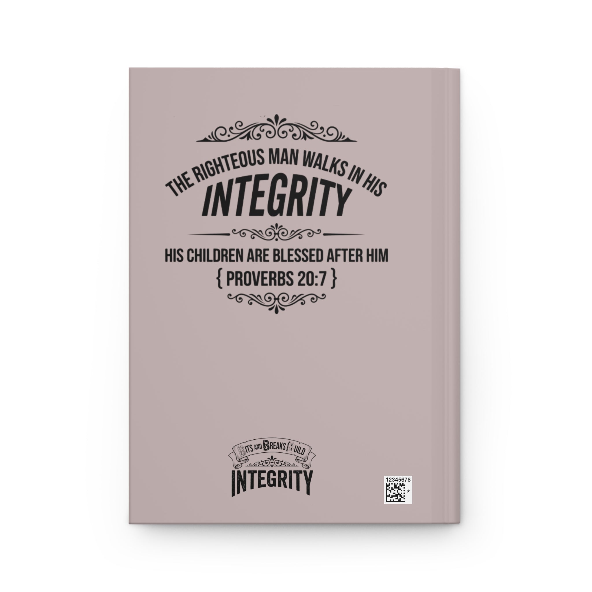 Proverbs Integrity Hardcover Matte Journal | Motivational Affirmation Notebook | Christian Gift for Women & Men | ST. VON'S FLAIR