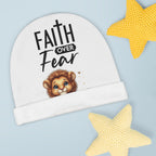 Little Bit of Faith Comfortable Lion Baby Beanie Winter Ski Hat Knitted Unisex Cuffed Covering for Infants