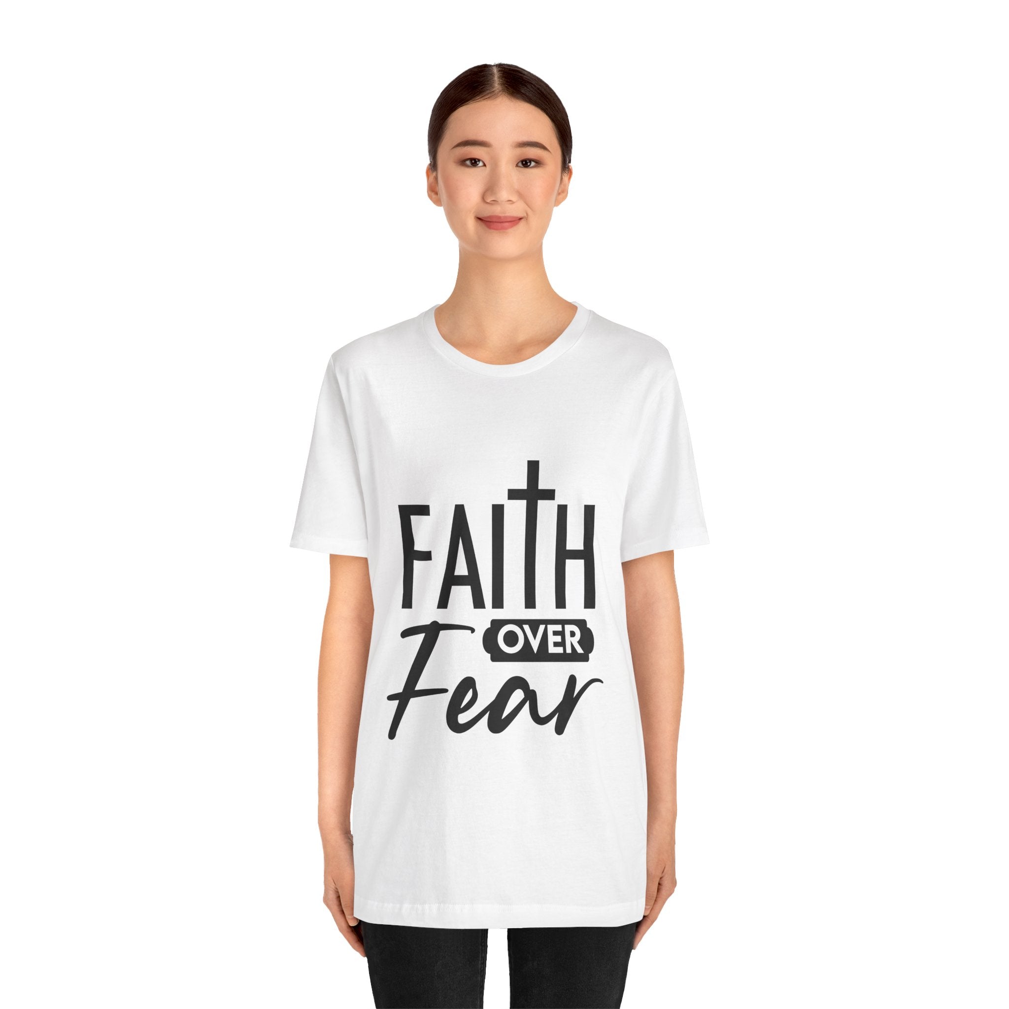 Faith over Fear Unisex Jersey Short Sleeve Tee