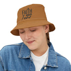 Christian Cap Faith over Fear Fishing Bucket Hat No Neck Flap Women Men