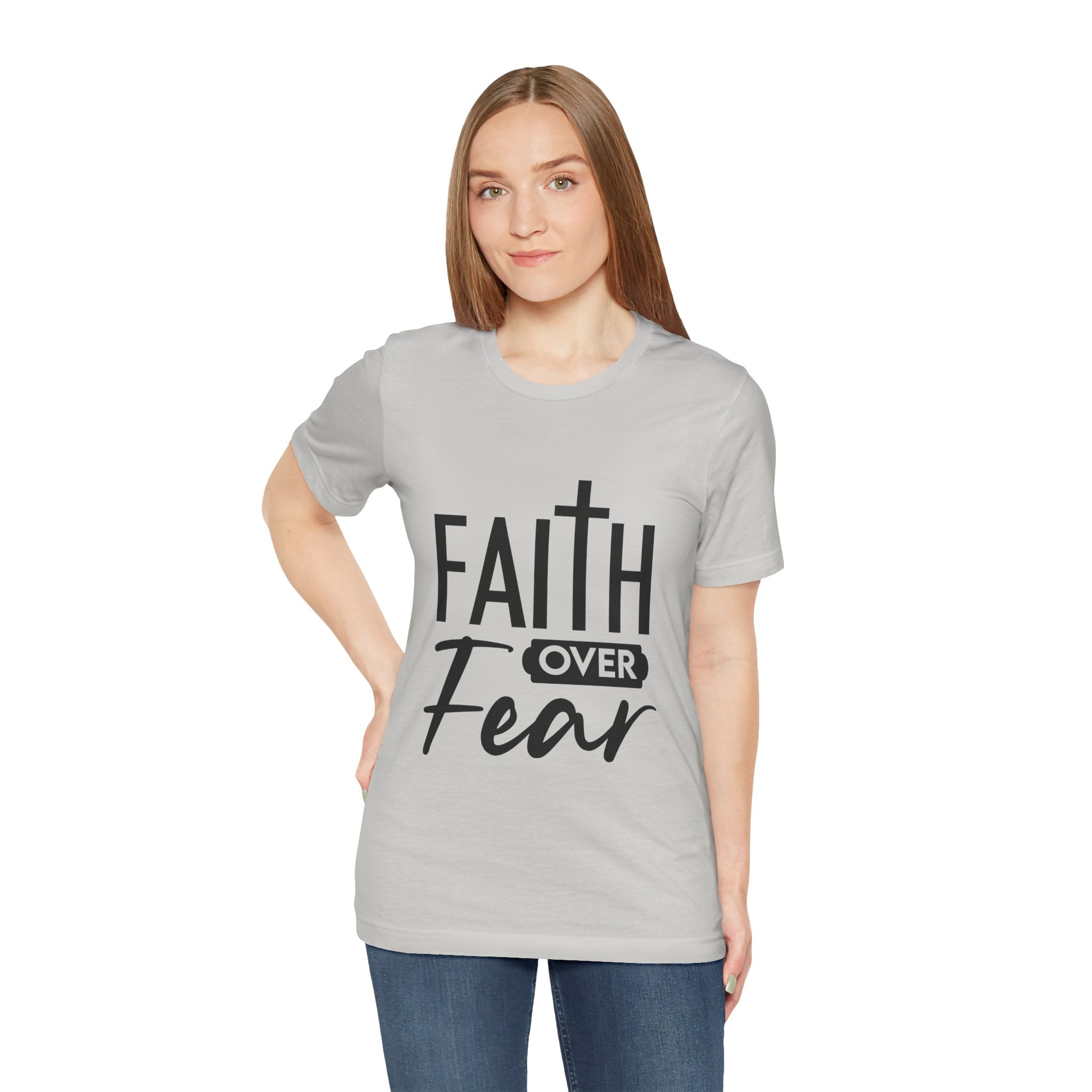 Faith over Fear Unisex Jersey Short Sleeve Tee